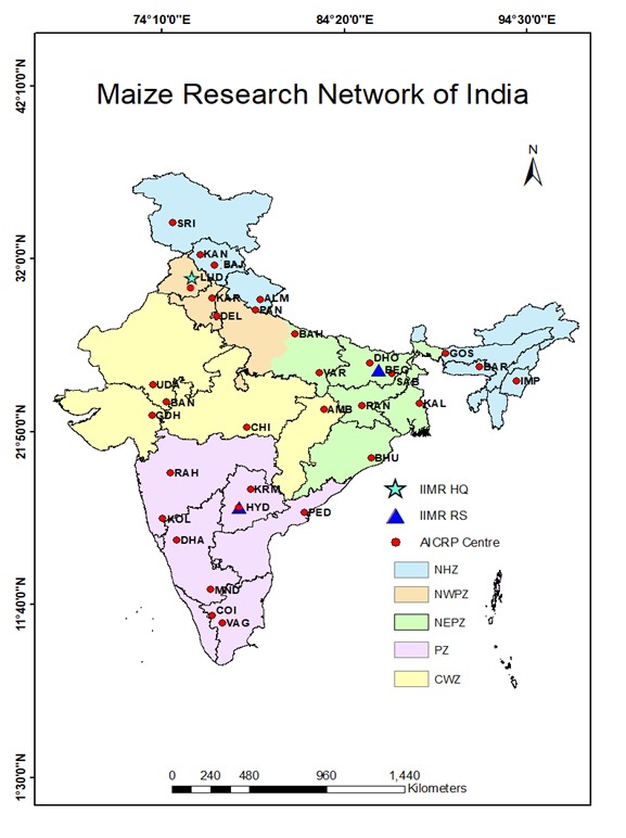 AICRPM Locations Map